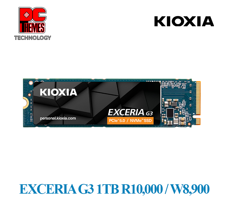 KIOXIA EXCERIA G3 1TB NVMe™ SSD M.2 Gen.5 Solid State Drive R10